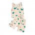 2pcs Kids Summer Casual Cotton Suit Fashion Printing Sleeveless Tank Tops Shorts Two piece Set For Boys Girls DH1145D 6Y 2XL