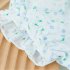 2pcs Kids Summer Suit Cute Floral Printing Short Sleeves T shirt Shortalls Two piece Set For 1 3 Years Old Girls beige CM 90