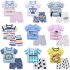 2pcs Kids Summer Suit Cute Cartoon Printing Short Sleeves T shirt Shorts Breathable Set For Boys Girls coconut car 3 4Y 100cm