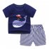 2pcs Kids Summer Suit Cute Cartoon Printing Short Sleeves T shirt Shorts Breathable Set For Boys Girls coconut car 3 4Y 100cm