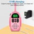 2pcs Kids Walkie talkie 3km Long Range Handheld Wireless Walkie Talkies Parent child Interactive Toy Gifts Pink Blue