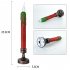 2pcs Led Electronic Candle Light Flameless Night Light Ornament with Base for Christmas Decoration Red and Green