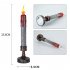 2pcs Led Electronic Candle Light Flameless Night Light Ornament with Base for Christmas Decoration Red and Green