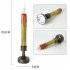 2pcs Led Electronic Candle Light Flameless Night Light Ornament with Base for Christmas Decoration Green and Red