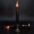 2pcs Led Electronic Candle Light Flameless Night Light Ornament with Base for Christmas Decoration Red and Green