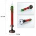 2pcs Led Electronic Candle Light Flameless Night Light Ornament with Base for Christmas Decoration Green and Red