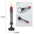 2pcs Led Electronic Candle Light Flameless Night Light Ornament with Base for Christmas Decoration Gold and Red