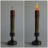 2pcs Led Electronic Candle Light Flameless Night Light Ornament with Base for Christmas Decoration Gold and Red