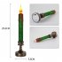 2pcs Led Electronic Candle Light Flameless Night Light Ornament with Base for Christmas Decoration Black and Red