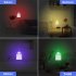 2pcs Led Mini Night Light Rgb Colorful Adjustable Atmosphere Lamp With Motion Sensor For Bedroom Bathroom US plug 1W
