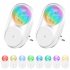 2pcs Led Mini Night Light Rgb Colorful Adjustable Atmosphere Lamp With Motion Sensor For Bedroom Bathroom US plug 1W