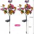 2pcs Led Solar Butterfly Lights Outdoor Waterproof Decorative Stake Lights Lawn Lamp For Yard Patio Garden Decor lawn lamp