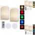 2pcs Led Wall Lamp With Remote Control 3 Color Temperature Rechargeable Wireless Design Bedroom Bedside Lamp For Bedrooms Living Rooms Dual color battery