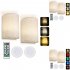 2pcs Led Wall Lamp With Remote Control 3 Color Temperature Rechargeable Wireless Design Bedroom Bedside Lamp For Bedrooms Living Rooms Color battery