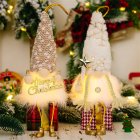 2pcs Light Up Christmas Gnomes Figurines With LED Lights Battery Powered Multifunctional Christmas Decorations (31x8cm) As shown in the picture