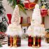 2pcs Light Up Christmas Gnomes Figurines With LED Lights Battery Powered Multifunctional Christmas Decorations  31x8cm  As shown in the picture
