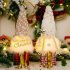 2pcs Light Up Christmas Gnomes Figurines With LED Lights Battery Powered Multifunctional Christmas Decorations  31x8cm  As shown in the picture