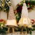 2pcs Light Up Christmas Gnomes Figurines With LED Lights Battery Powered Multifunctional Christmas Decorations  31x8cm  As shown in the picture