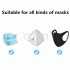 2pcs Mask   30pcs Cotton Filters Disposable Dustproof Isolation Non woven Kid Adult Respirator  black for Adult
