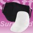 2pcs Mask   30pcs Cotton Filters Disposable Dustproof Isolation Non woven Kid Adult Respirator  black for Adult