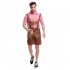 2pcs Men Fashion Oktoberfest Traditional Costume Party Beer Festival Suit Pink DE Size M