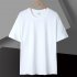 2pcs Men Short Sleeves Sports T shirt Fashion Simple Solid Color Round Neck Casual Loose Pullover Tops cyan S