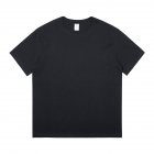 2pcs Men Short Sleeves Sports T-shirt Fashion Simple Solid Color Round Neck Casual Loose Pullover Tops black 3XL