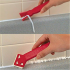 2pcs Mini Handmade Tools Scraper Practical Floor Cleaner Tile Cleaner Surface Glue Residual Shovel Red