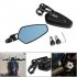 2pcs Motorcycle 7 8 inch 22mm Handlebar Side Rearview Mirrors Universal For KAWASAKI ninja 400 z1000 ninja zx 250r For YAMAHA fz1 yzf r1m etc  Gold