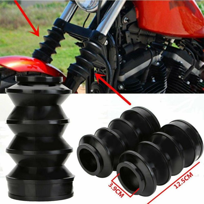 2pcs Motorcycle Fork Protective Cover Motorbike Fork Gaiters Gators Boots black