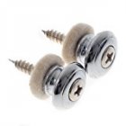 2pcs Mushrooms Head Guitar Strap Buttons Strap Locks Chrome Guitar Parts