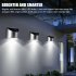 2pcs Outdoor Solar 4 Led Deck Lights Waterproof Rechargeable Path Garden Patio Pathway Stairs Step Fence Lamp 2pcs