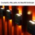 2pcs Outdoor Solar Wall Lights 2 Colors IP65 Waterproof Energy Saving Automatic Sensor Modern Style Solar Fence Lights White light