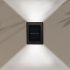 2pcs Outdoor Solar Wall Lights 2 Colors IP65 Waterproof Energy Saving Automatic Sensor Modern Style Solar Fence Lights White light