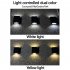 2pcs Outdoor Solar Wall Lights 2 Colors IP65 Waterproof Energy Saving Automatic Sensor Modern Style Solar Fence Lights White light