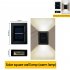 2pcs Outdoor Solar Wall Lights 2 Colors IP65 Waterproof Energy Saving Automatic Sensor Modern Style Solar Fence Lights White light