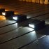 2pcs Outdoor Solar Wall Lights 2 Colors IP65 Waterproof Energy Saving Automatic Sensor Modern Style Solar Fence Lights White light