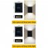 2pcs Outdoor Solar Wall Lights 2 Colors IP65 Waterproof Energy Saving Automatic Sensor Modern Style Solar Fence Lights White light
