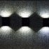 2pcs Outdoor Solar Wall Lights 2 Colors IP65 Waterproof Energy Saving Automatic Sensor Modern Style Solar Fence Lights White light