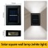 2pcs Outdoor Solar Wall Lights 2 Colors IP65 Waterproof Energy Saving Automatic Sensor Modern Style Solar Fence Lights White light