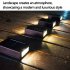 2pcs Outdoor Solar Wall Lights 2 Colors IP65 Waterproof Energy Saving Automatic Sensor Modern Style Solar Fence Lights White light