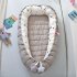 2pcs Portable Baby Bed Nest Newborn Crib For  Boys  Girls Cushion Infant Cradle Sleeping  Bed  Pads Blue edge blue star