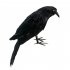 2pcs Realistic Crows Birds Ornaments Handmade Extra Large Black Feathered Crow For Halloween Decorations stand   spread wings