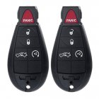 2pcs Remote Key Fob Uncut 5 Button Key Replacement for Dodge M3N5WY783X, 267F-5WY783X