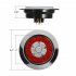 2pcs Round 16 led Truck Trailer Brake Stop Turn Signal Tail  Light Impact Resistant Low Power Consumption Long Lasting Light silver