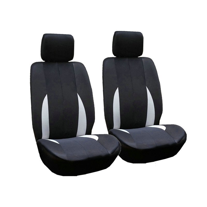Gray 2PCS/Set Car Front Breathable Seat Cover