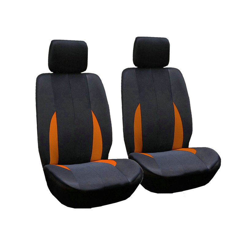 Car Front Breathable Seat Covers Orange color