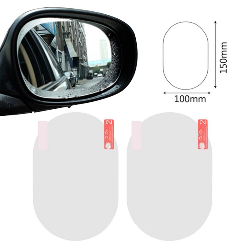 2pcs / Set Car Sticker Anti Fog Car Rearview Protective Film For Car Mirror Transparent Window Waterproof Anti-glare Membrane Rear view mirror ellipse