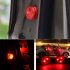 2pcs Set Led Car Door Anti collision Warning Light 3LED No Wiring Flash Lamp red