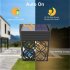2pcs Smart  Light Control Led Outdoor Solar Light Waterproof Wall  Light Fence Landscape Garden 2pcs